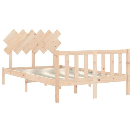 Cadre De Lit Sans Matelas Bois De Pin Massif 120x190 Cm