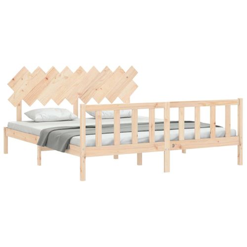 Cadre De Lit Sans Matelas Bois Massif De Pin 180x200 Cm