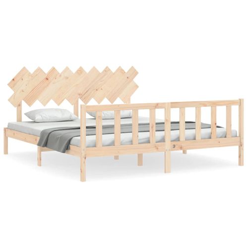 Cadre De Lit Sans Matelas Bois Massif De Pin 180x200 Cm