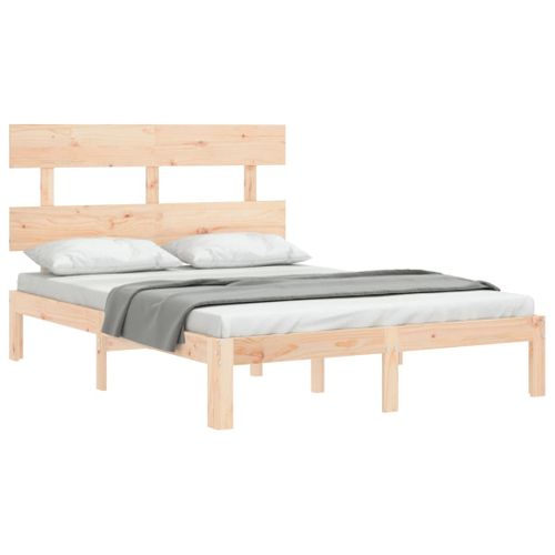 Cadre De Lit Sans Matelas 140x190 Cm Bois De Pin Massif