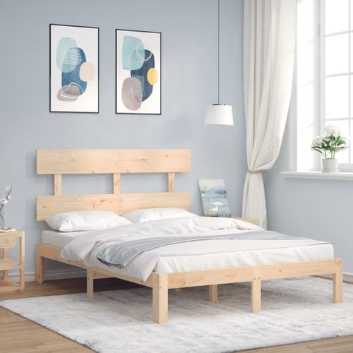 Cadre De Lit Sans Matelas 140x190 Cm Bois De Pin Massif