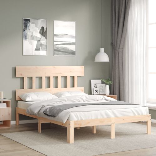 Cadre De Lit Sans Matelas 140x190 Cm Bois De Pin Massif