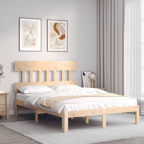 Cadre De Lit Sans Matelas 140x190 Cm Bois De Pin Massif