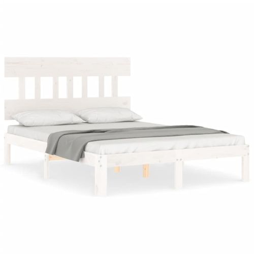 Cadre De Lit Sans Matelas Blanc 120x200 Cm Bois De Pin Massif