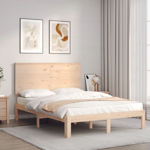 Cadre De Lit Sans Matelas 140x200 Cm Bois Massif De Pin