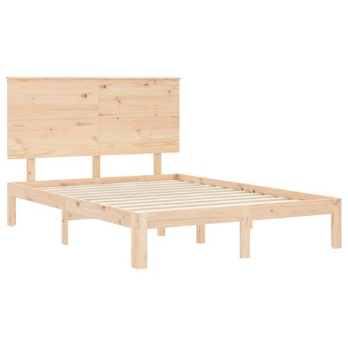 Cadre De Lit Sans Matelas 140x200 Cm Bois Massif De Pin