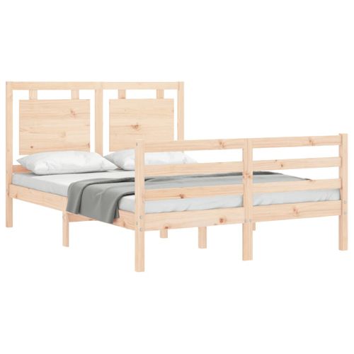 Cadre De Lit Sans Matelas Bois Massif 120x190 Cm
