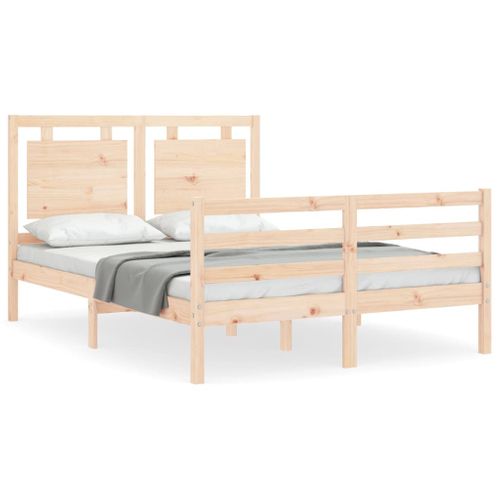 Cadre De Lit Sans Matelas Bois Massif 120x190 Cm