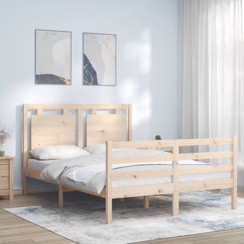 Cadre De Lit Sans Matelas 120x200 Cm Bois Massif