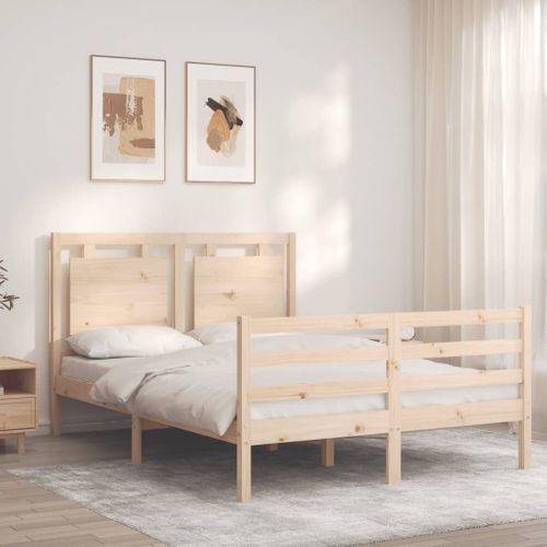 Cadre De Lit Sans Matelas 120x200 Cm Bois Massif