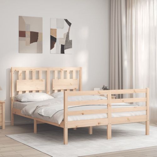 Cadre De Lit Sans Matelas 120x200 Cm Bois Massif