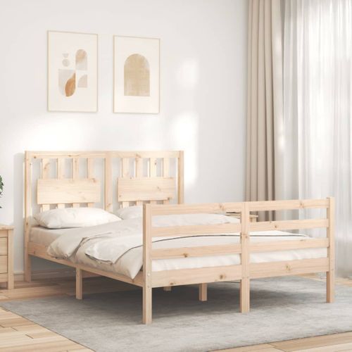 Cadre De Lit Sans Matelas 120x200 Cm Bois Massif