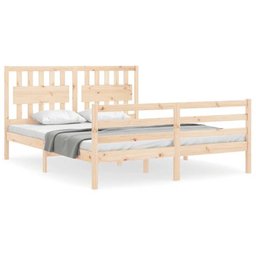 Cadre De Lit Sans Matelas 160x200 Cm Bois Massif