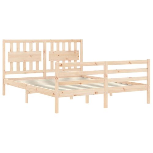 Cadre De Lit Sans Matelas 160x200 Cm Bois Massif