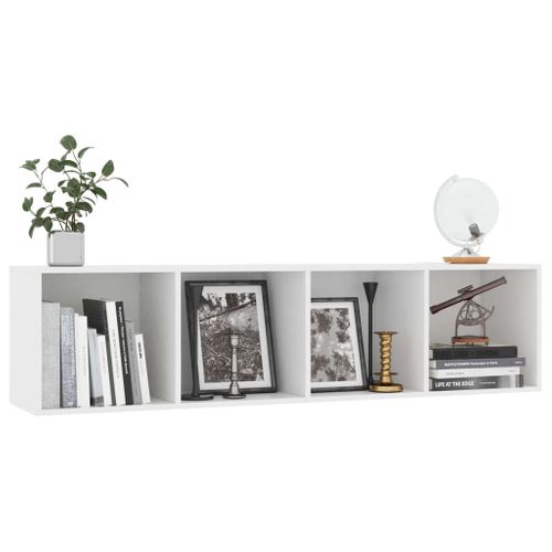 Bibliothèque Blanc 143x30x36 Cm