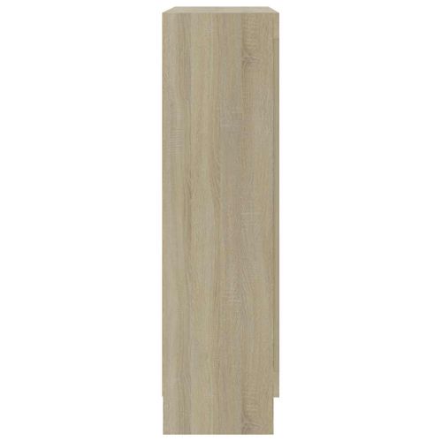 Armoire à Vitrine Chêne Sonoma 82,5x30,5x115 Cm Bois Ingénierie