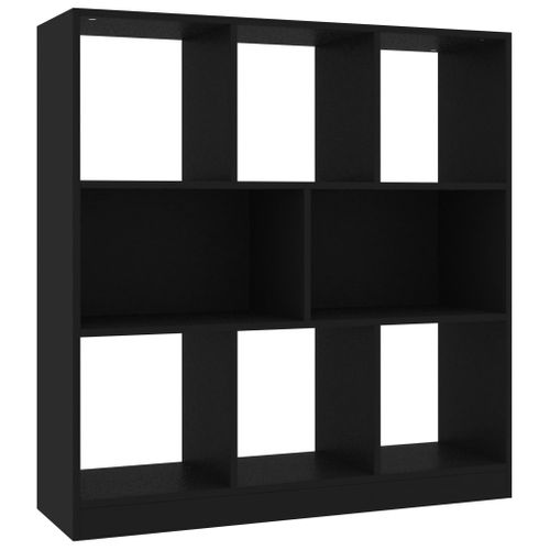 Bibliothèque Noir 97,5x29,5x100 Cm Bois D'ingénierie