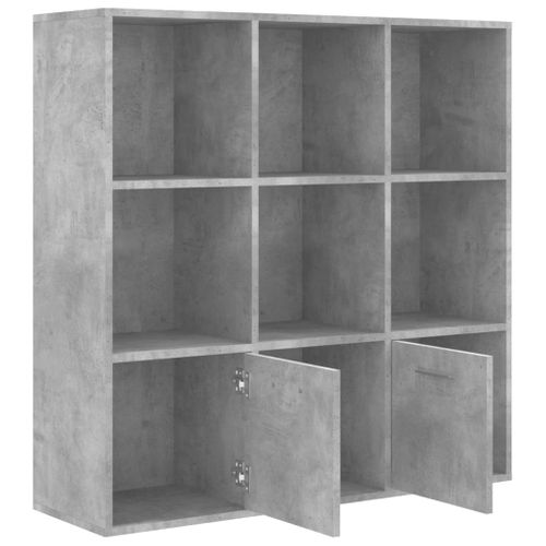 Bibliothèque Gris Béton 98x30x98 Cm Bois D’ingénierie