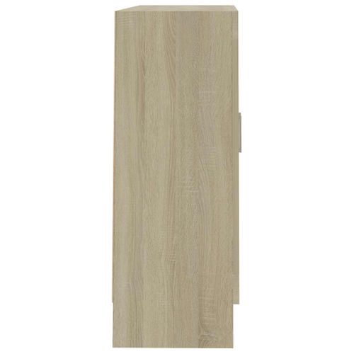 Armoire à Vitrine Chêne Sonoma 82,5x30,5x80cm Bois D'ingénierie