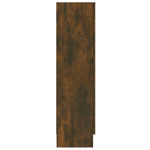 Armoire à Vitrine Chêne Fumé 82,5x30,5x115 Cm Bois D'ingénierie