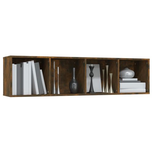 Bibliothèque Chêne Fumé 143x30x36cm Bois D'ingénierie