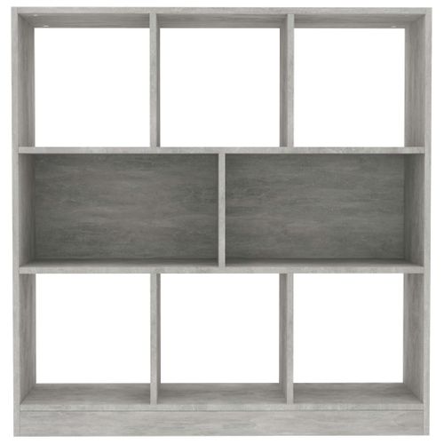 Bibliothèque Gris Béton 97,5x29,5x100 Cm Bois D'ingénierie