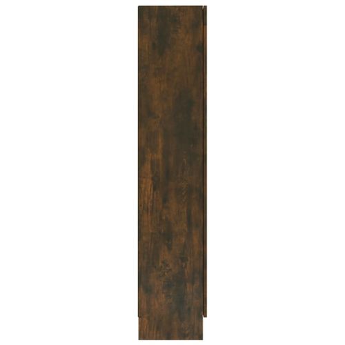 Armoire à Vitrine Chêne Fumé 82,5x30,5x150 Cm Bois D'ingénierie