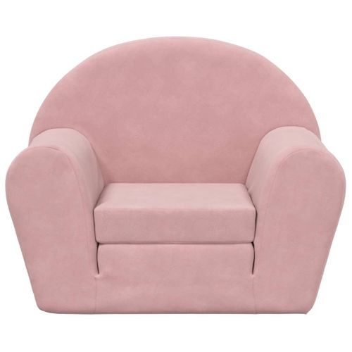 Canapé-lit Pour Enfants Rose Peluche Douce