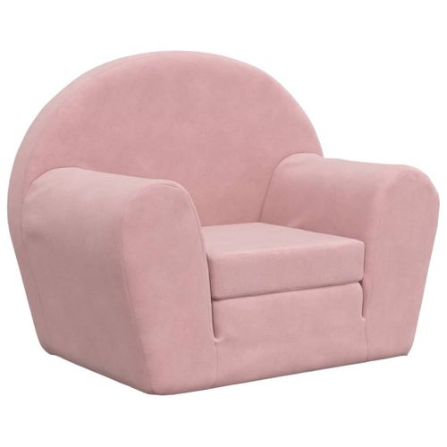 Canapé-lit Pour Enfants Rose Peluche Douce