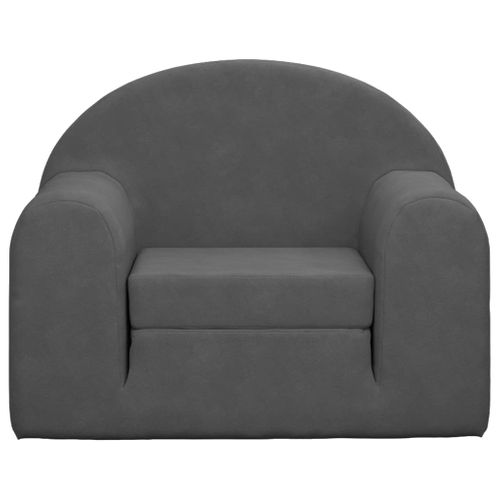 Canapé-lit Pour Enfants Anthracite Peluche Douce