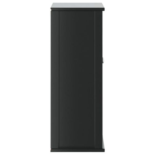 Armoire De Toilette Murale Noir Bois Massif