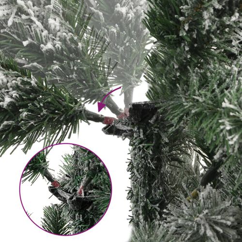 Sapin De Noël Artificiel à Charnières Avec Neige Floquée 210 Cm