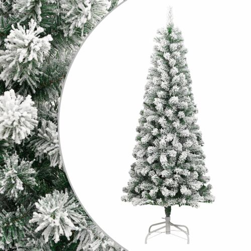 Sapin De Noël Artificiel à Charnières Avec Neige Floquée 210 Cm