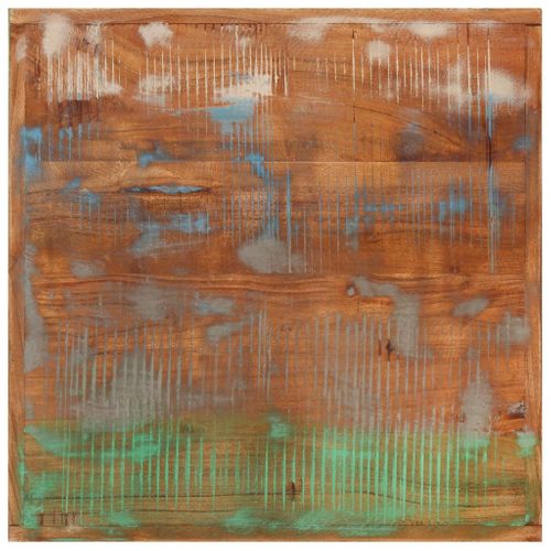 Table De Bar 55x55x107 Cm Bois Massif De Récupération Et Fer