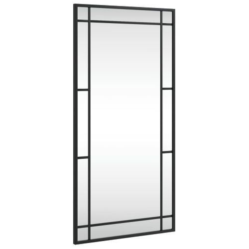Miroir Mural Noir 40x80 Cm Rectangulaire Fer