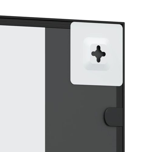 Miroir Mural Noir 40x80 Cm Rectangulaire Fer