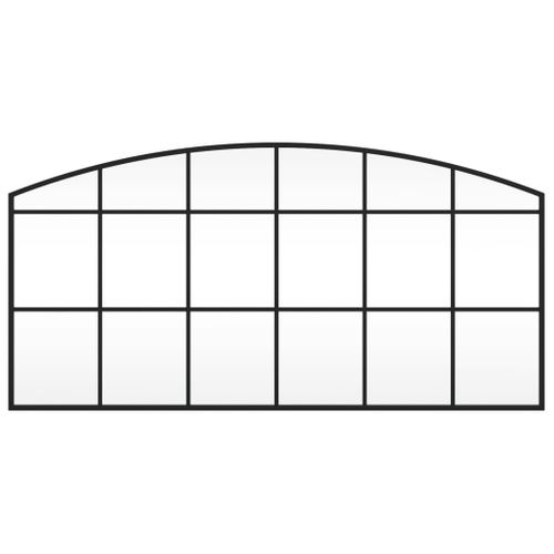 Miroir Mural Noir 100x50 Cm Arche Fer