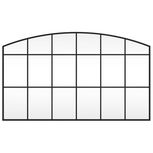 Miroir Mural Noir 100x60 Cm Arche Fer