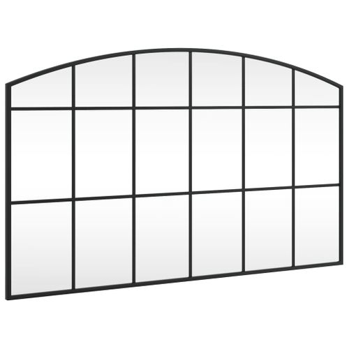 Miroir Mural Noir 100x60 Cm Arche Fer
