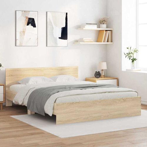 Cadre De Lit Sans Matelas Chêne Sonoma 140x190 Cm