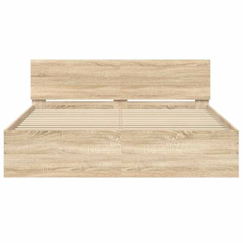 Cadre De Lit Sans Matelas Chêne Sonoma 140x190 Cm