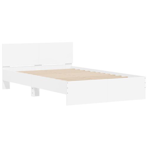 Cadre De Lit Sans Matelas Blanc 120x190 Cm