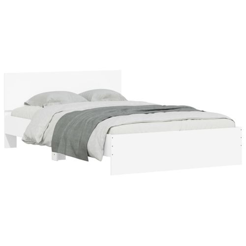 Cadre De Lit Sans Matelas Blanc 120x190 Cm