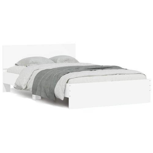 Cadre De Lit Sans Matelas Blanc 120x190 Cm