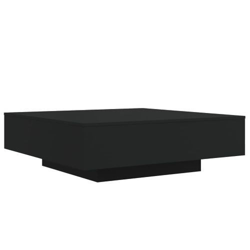 Table Basse Noir 100x100x31 Cm Bois Contreplaqué