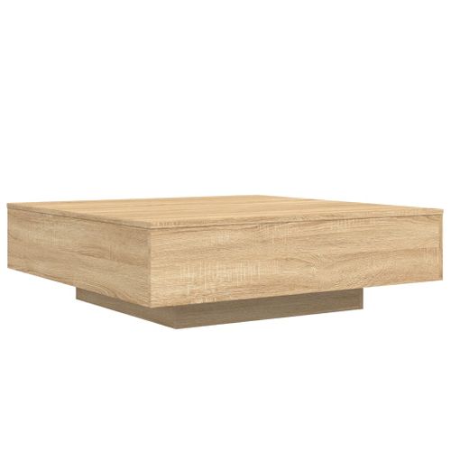 Table Basse Sonoma Chêne 100x100x31 Cm Bois Contreplaqué