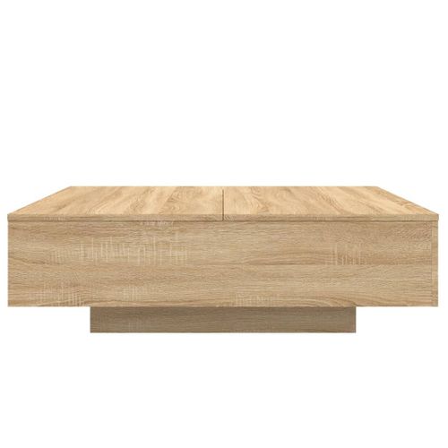 Table Basse Sonoma Chêne 100x100x31 Cm Bois Contreplaqué