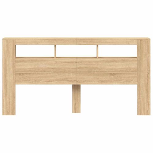 Tête De Lit LED Sonoma Chêne 200x18,5x103,5 Cm Bois Contreplaqué