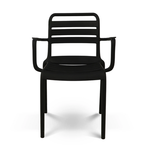 Chaise De Jardin Empilable Pp Noir Ambiance