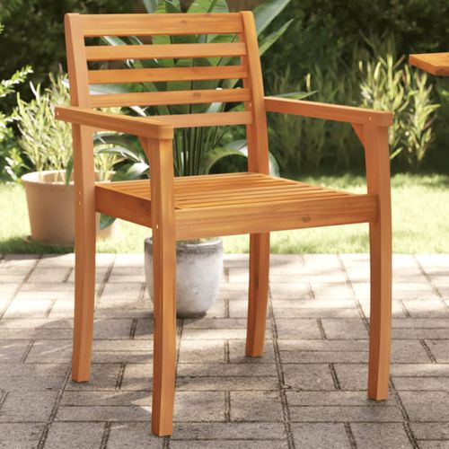 Chaises De Jardin Lot De 4 59x55x85 Bois Massif D'acacia